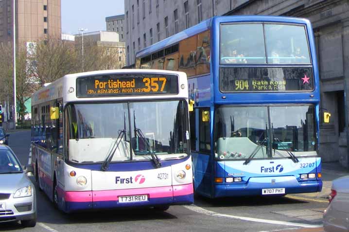 First Bristol Dennis Trident East Lancs 32707 & Dart Alexander ALX200 42731